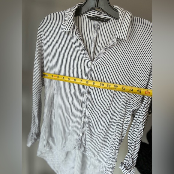 ZARA Woman Black White Button Up-S - Picture 5 of 5